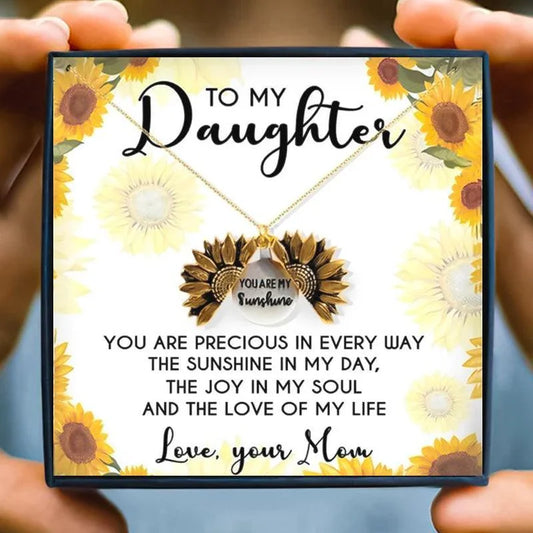 You Are My Sunshine Necklace To My Daughter - daughter necklaces - You Are My Sunshine Necklace To My Daughter - Default Title - by Hunny Life