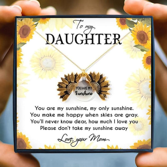 You are My Sunshine Necklace To My Daughter - daughter necklaces - You are My Sunshine Necklace To My Daughter - Default Title - by Hunny Life
