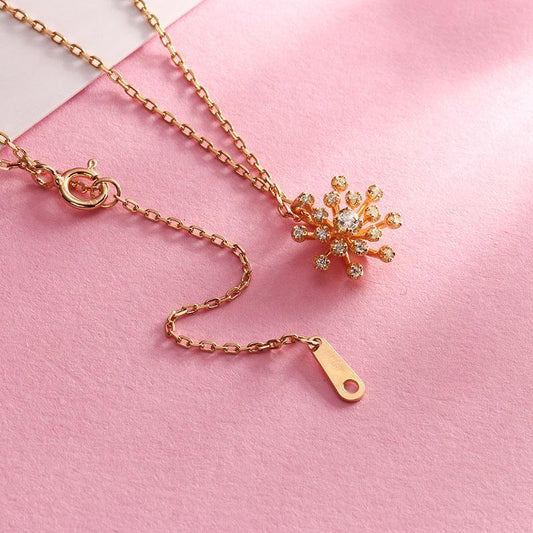 Zircon Clavicle Necklace Women's Sterling Silver - necklaces - Zircon Clavicle Necklace Women's Sterling Silver - Lingxiaohua Zircon Necklace - by Hunny Life