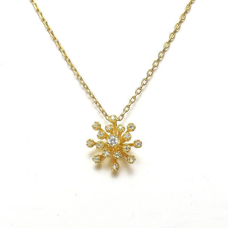 Zircon Clavicle Necklace Women's Sterling Silver - necklaces - Zircon Clavicle Necklace Women's Sterling Silver - Lingxiaohua Zircon Necklace - by Hunny Life