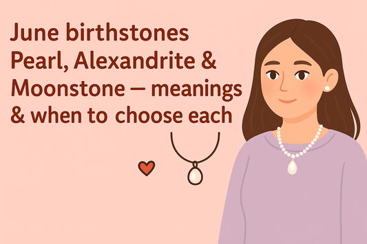 June Birthstones: Pearl, Alexandrite & Moonstone — Meanings & When to Choose Each