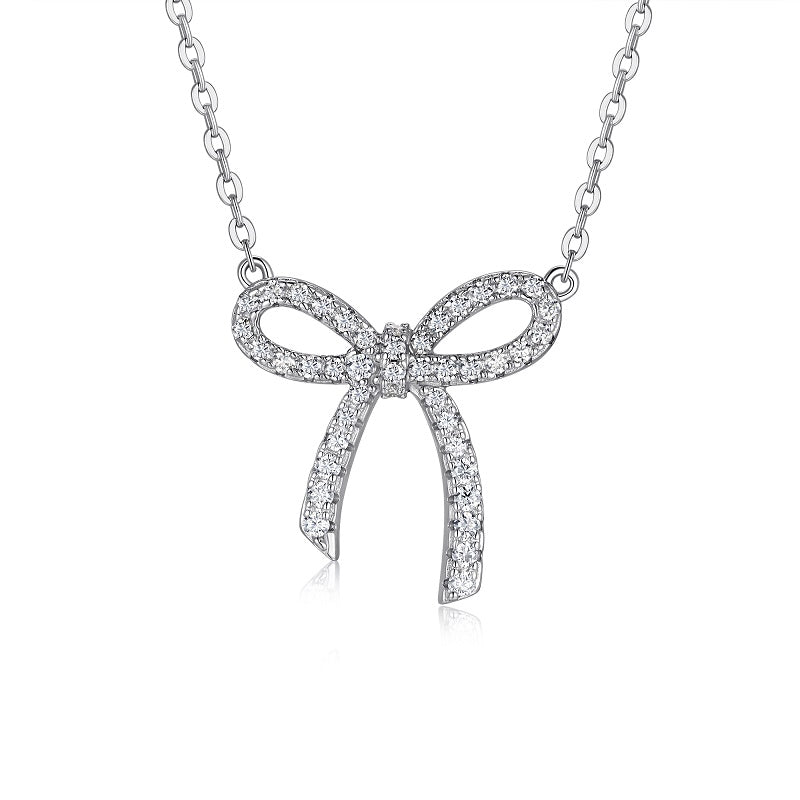 Bow Knot Moissanite Necklace
