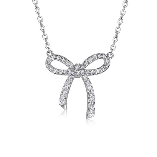 Bow Knot Moissanite Necklace