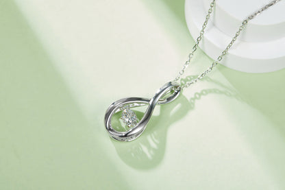 Infinity Drop Solitaire Moissanite Necklace