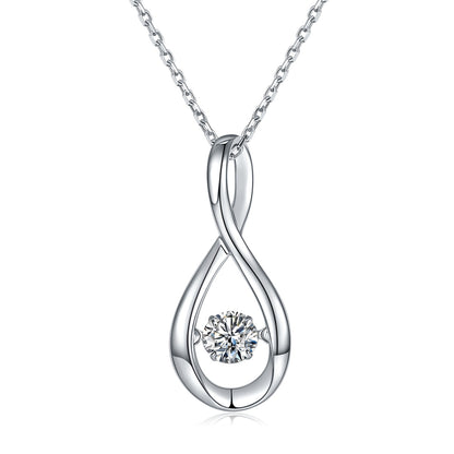 Infinity Drop Solitaire Moissanite Necklace