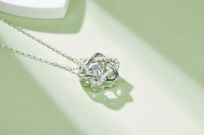 Interlocking Star Halo Moissanite Necklace