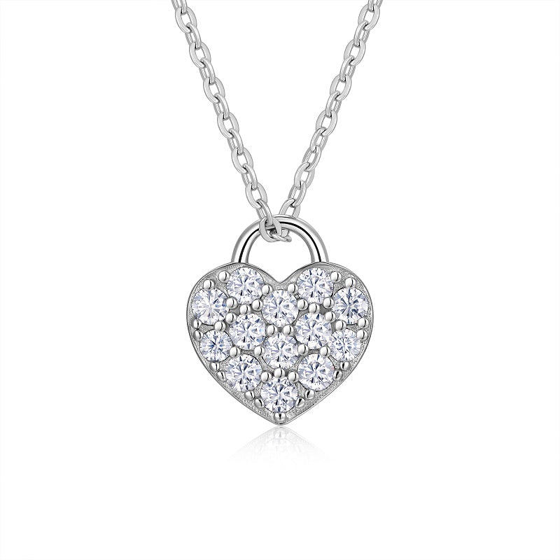 Pavé Heart Moissanite Necklace