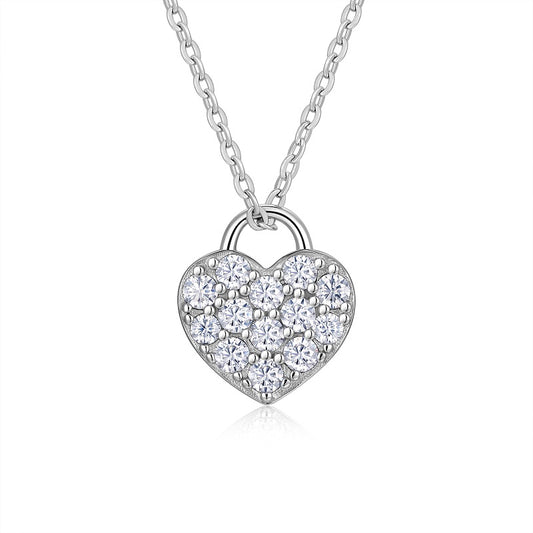 Pavé Heart Moissanite Necklace