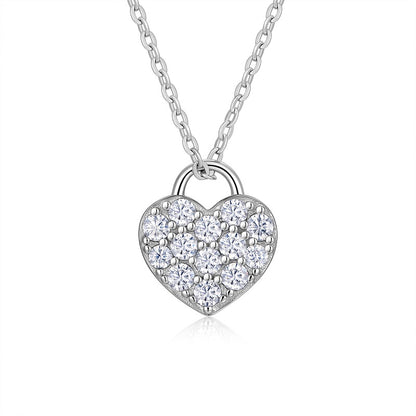 Pavé Heart Moissanite Necklace
