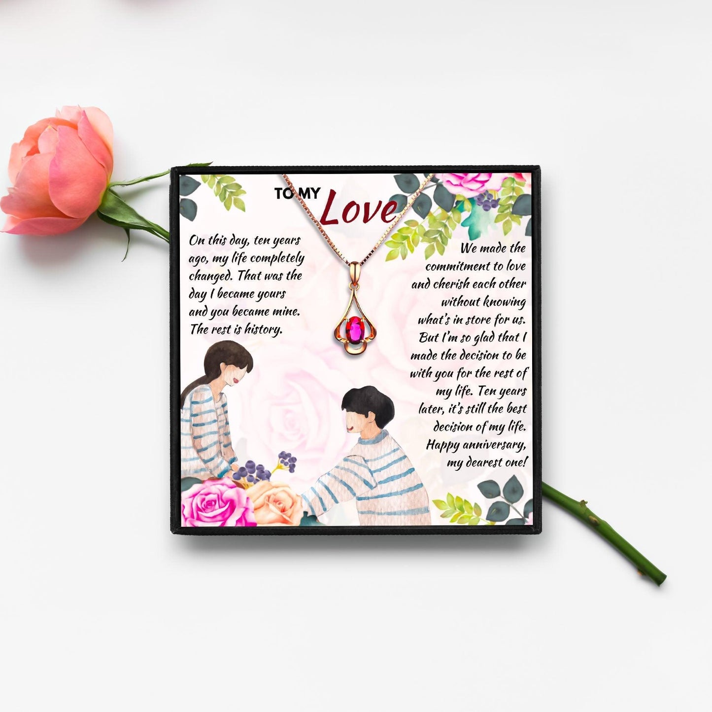 10 Year Wedding Anniversary Gift For Her for Christmas 2023 | 10 Year Wedding Anniversary Gift For Her - undefined | 10 wedding anniversary gifts for wife, 10 year anniversary gift for her, Anniversary Gifts, ten year anniversary, tenth anniversary gift | From Hunny Life | hunnylife.com