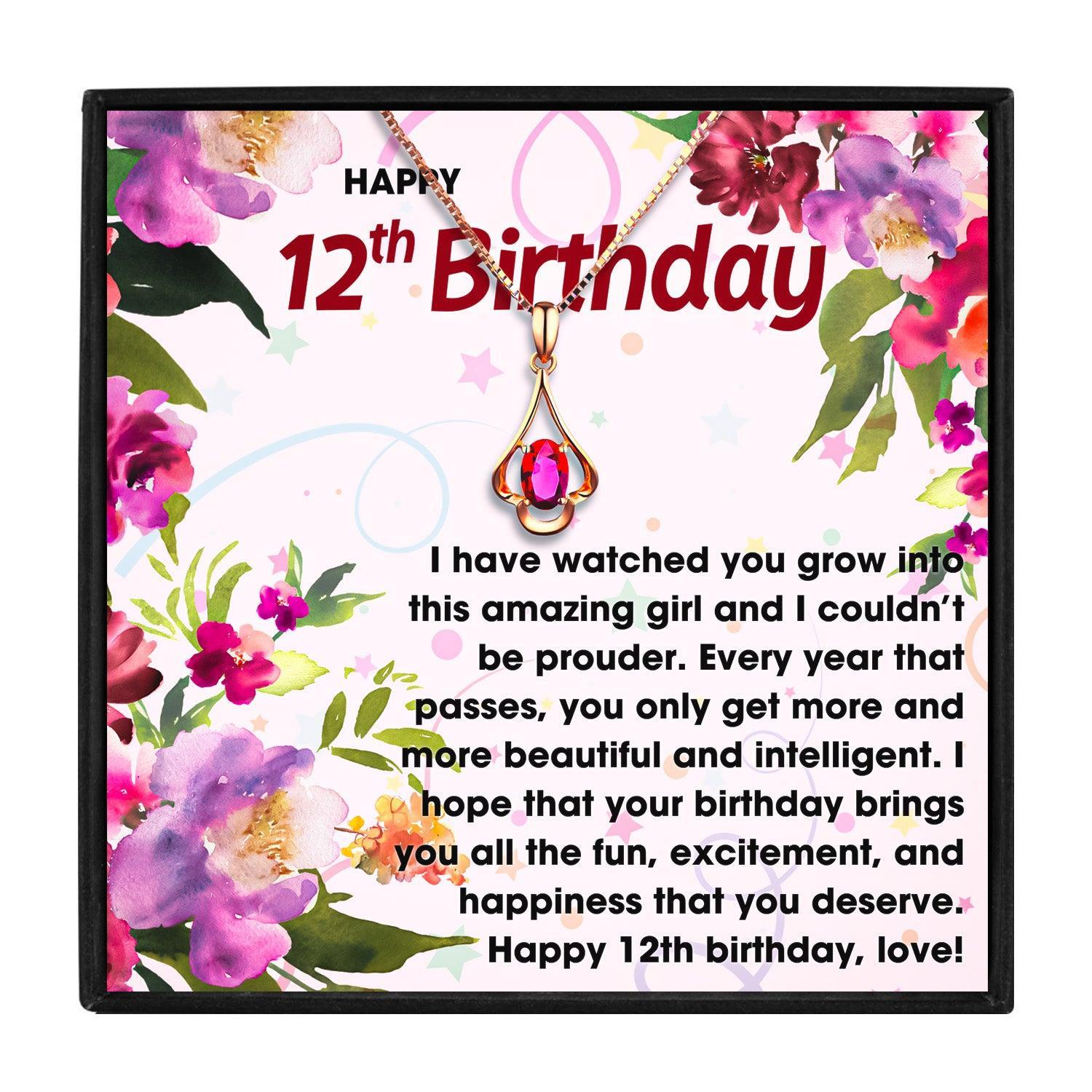 12th Birthday Gift Necklace For Little Birthday Girl in 2023 | 12th Birthday Gift Necklace For Little Birthday Girl - undefined | 12th, 12th Birthday Necklace | From Hunny Life | hunnylife.com