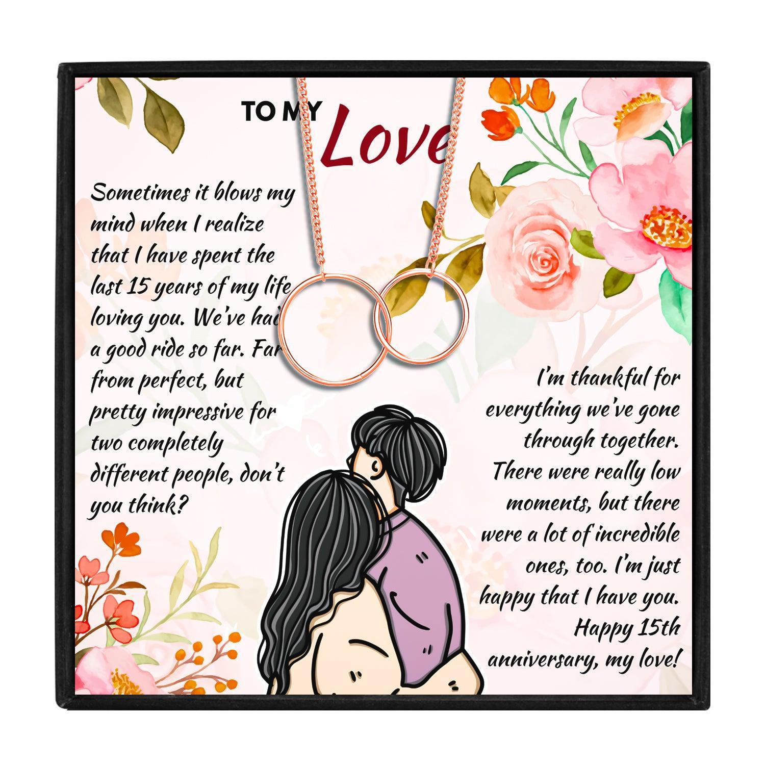 15 Year Wedding Anniversary Gift For Wife in 2023 | 15 Year Wedding Anniversary Gift For Wife - undefined | 15 th anniversary, 15th anniversary gift for her, Romantic Anniversary Gift For Wife | From Hunny Life | hunnylife.com