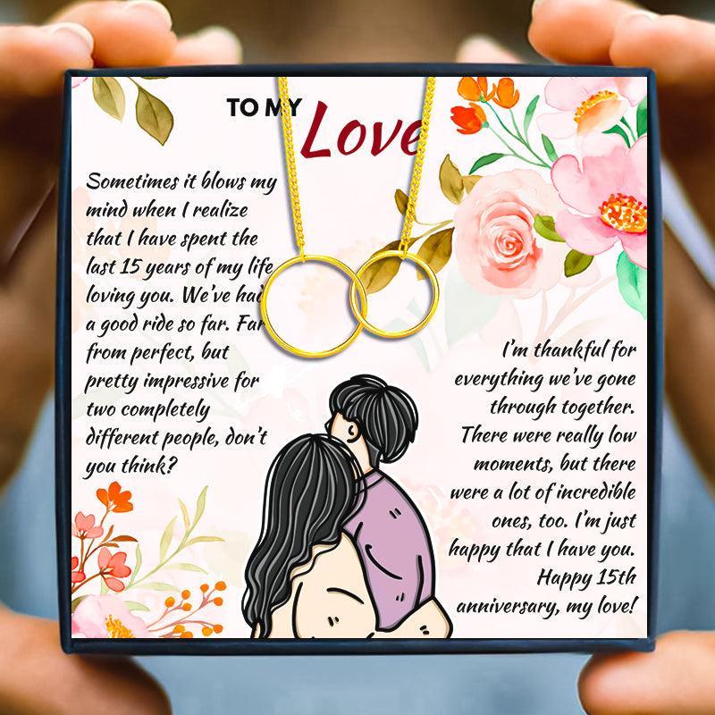 15 Year Wedding Anniversary Gift For Wife for Christmas 2023 | 15 Year Wedding Anniversary Gift For Wife - undefined | 15 th anniversary, 15th anniversary gift for her, Romantic Anniversary Gift For Wife | From Hunny Life | hunnylife.com