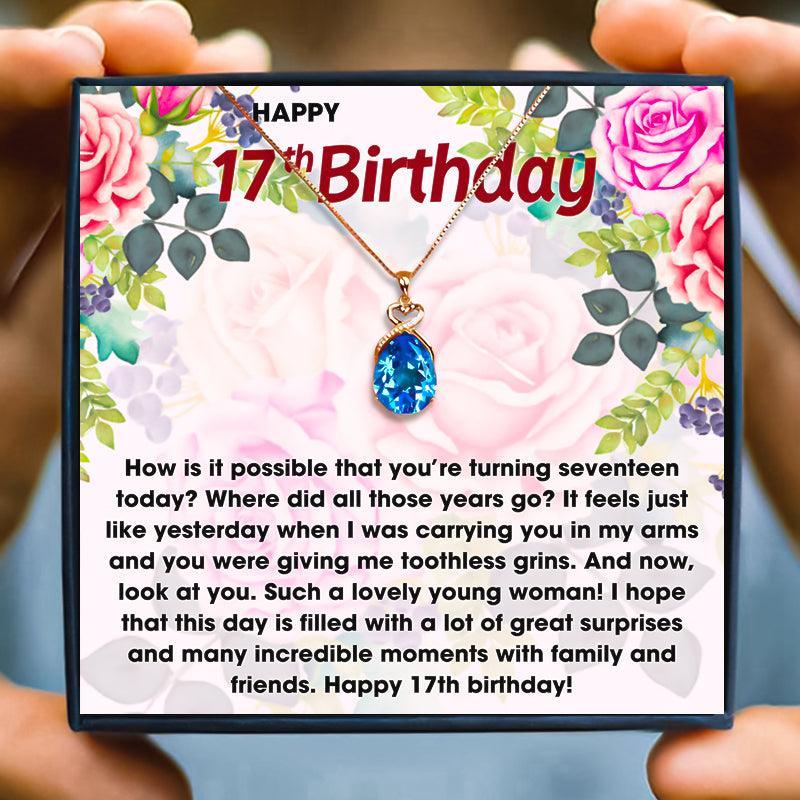 17th Birthday Gift Necklace For Sweet Birthday Girl for Christmas 2023 | 17th Birthday Gift Necklace For Sweet Birthday Girl - undefined | 17th, 17th Birthday Gift Necklace | From Hunny Life | hunnylife.com