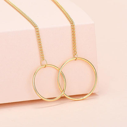 2 Interlocking Circle Necklace Gift Set For Wife for Christmas 2023 | 2 Interlocking Circle Necklace Gift Set For Wife - undefined | Double Circle Gift Necklace, Romantic Anniversary Gift For Wife, To My Wife Gifts Necklace, To My Wonderful Wife necklace, wife gift, wife gift ideas | From Hunny Life | hunnylife.com