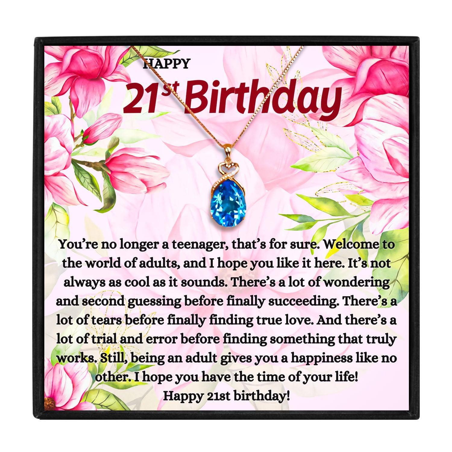 21st Birthday Gift Necklace For Sweet Birthday Girl in 2023 | 21st Birthday Gift Necklace For Sweet Birthday Girl - undefined | 21st, 21st Birthday Gift Necklace | From Hunny Life | hunnylife.com