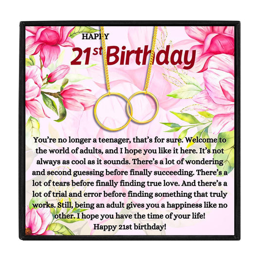 21st Birthday Gifts Necklace Set For Women for Christmas 2023 | 21st Birthday Gifts Necklace Set For Women - undefined | 21st, 21st Birthday Gift Necklace, Meaningful Birthday Gift Necklace | From Hunny Life | hunnylife.com