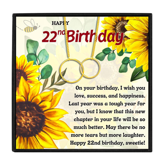 22nd Birthday Gift Necklace Set For Women for Christmas 2023 | 22nd Birthday Gift Necklace Set For Women - undefined | 22nd, 22nd Birthday Heartfelt Gift Necklace, Meaningful Birthday Gift Necklace | From Hunny Life | hunnylife.com