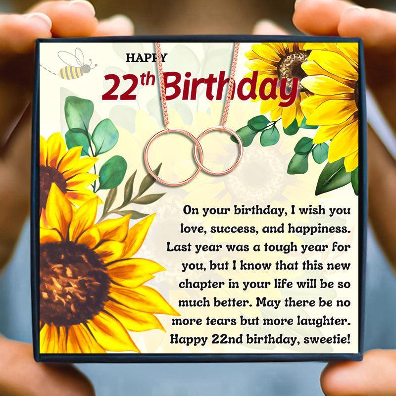 22nd Birthday Gift Necklace Set For Women for Christmas 2023 | 22nd Birthday Gift Necklace Set For Women - undefined | 22nd, 22nd Birthday Heartfelt Gift Necklace, Meaningful Birthday Gift Necklace | From Hunny Life | hunnylife.com