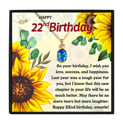 22nd Birthday Heartfelt Gift Necklace Set For Her in 2023 | 22nd Birthday Heartfelt Gift Necklace Set For Her - undefined | 22nd, 22nd Birthday Heartfelt Gift Necklace | From Hunny Life | hunnylife.com