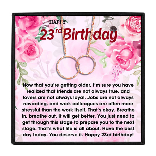 23rd Birthday Cute Gift Necklace for Her in 2023 | 23rd Birthday Cute Gift Necklace for Her - undefined | 23rd, 23rd Birthday Necklace, Meaningful Birthday Gift Necklace | From Hunny Life | hunnylife.com