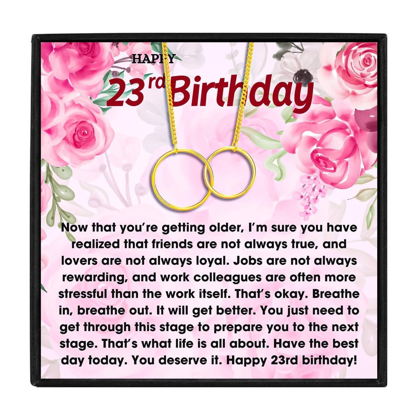 23rd Birthday Cute Gift Necklace for Her for Christmas 2023 | 23rd Birthday Cute Gift Necklace for Her - undefined | 23rd, 23rd Birthday Necklace, Meaningful Birthday Gift Necklace | From Hunny Life | hunnylife.com