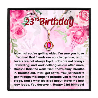 23rd Birthday Necklace Gift for Her 23rd Birthday Present for Christmas 2023 | 23rd Birthday Necklace Gift for Her 23rd Birthday Present - undefined | 23rd, 23rd Birthday Necklace | From Hunny Life | hunnylife.com