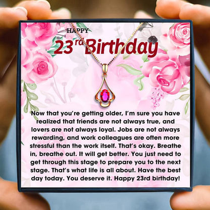 23rd Birthday Necklace Gift for Her 23rd Birthday Present in 2023 | 23rd Birthday Necklace Gift for Her 23rd Birthday Present - undefined | 23rd, 23rd Birthday Necklace | From Hunny Life | hunnylife.com