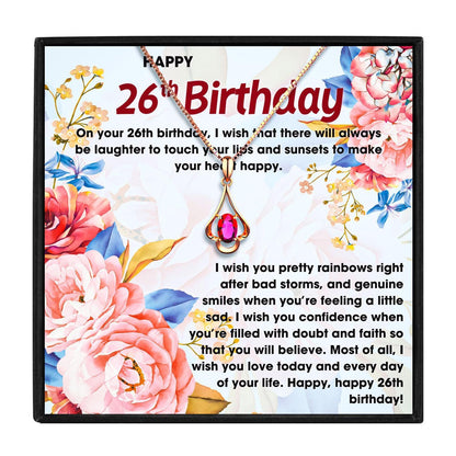 26th Birthday Gift Necklace Set for Her in 2023 | 26th Birthday Gift Necklace Set for Her - undefined | 26th, 26th Birthday Gift Necklace | From Hunny Life | hunnylife.com