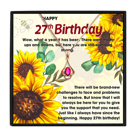 27th Birthday Gift Necklace Set for Her for Christmas 2023 | 27th Birthday Gift Necklace Set for Her - undefined | 27th, 27th Birthday Gift Necklace | From Hunny Life | hunnylife.com
