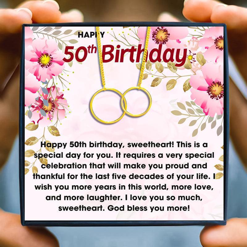 50th Birthday Gifts for Women, My Best Friend, Birthday Jewelry, Perso –  Sugartree and Company