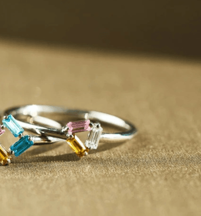 925 Birthstone Simple Diamond personalized Ring in 2023 | 925 Birthstone Simple Diamond personalized Ring - undefined | Birthstone ring, custom ring, personalized ring | From Hunny Life | hunnylife.com