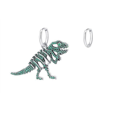 925 Funny Ancient Green Diamond Dinosaur Earrings for Christmas 2023 | 925 Funny Ancient Green Diamond Dinosaur Earrings - undefined | 925 Funny Ancient Earrings, 925 Sterling Silver Vintage Earrings, cute earring, Green Diamond Dinosaur Earrings, S925 Sterling Silver Earrings | From Hunny Life | hunnylife.com