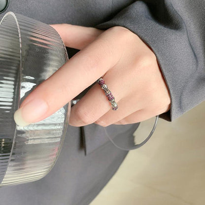 925 Silver Bamboo Knot Diamond Opening Ring for Christmas 2023 | 925 Silver Bamboo Knot Diamond Opening Ring - undefined | Bamboo Knot Diamond Ring, cute ring, High Level Luxury ring, S925 Sterling Silver ring, Sterling Silver s925 cute Ring | From Hunny Life | hunnylife.com