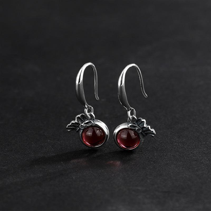 925 Silver Blessing Bag Pigeon Red Earrings for Christmas 2023 | 925 Silver Blessing Bag Pigeon Red Earrings - undefined | 925 Silver Red Earrings, 925 Sterling Silver Vintage Earrings, Creative Cute Earrings, cute earring, Red Gemstone Earrings | From Hunny Life | hunnylife.com