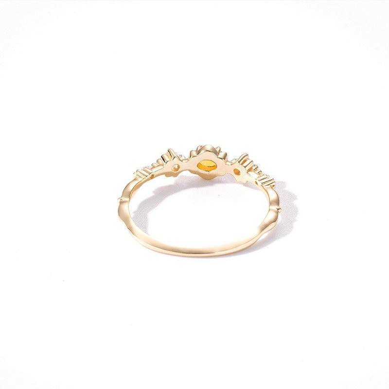 925 Silver Plated 14K Gold Female Ring for Christmas 2023 | 925 Silver Plated 14K Gold Female Ring - undefined | cute ring, S925 Silver Vintage Cute Ring, Sterling Silver s925 cute Ring | From Hunny Life | hunnylife.com