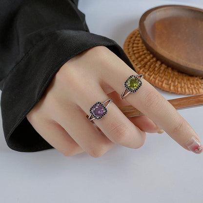 925 Silver Vintage Colorful Mysterious Purple Morandi Ring in 2023 | 925 Silver Vintage Colorful Mysterious Purple Morandi Ring - undefined | 925 Silver Vintage Colorful Ring, cute ring, Purple Morandi Ring, S925 Silver Vintage Cute Ring, Sterling Silver s925 cute Ring | From Hunny Life | hunnylife.com