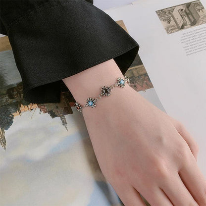 925 Sterling Silver Antique Color Diamond Bracelet for Christmas 2023 | 925 Sterling Silver Antique Color Diamond Bracelet - undefined | 925 Sterling Silver Antique Bracelet, Diamond Bracelet, S925 Sterling Silver Bracelet | From Hunny Life | hunnylife.com