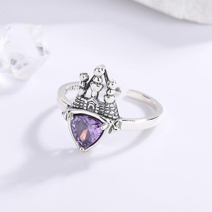 925 Sterling Silver Castle Love Ring for Christmas 2023 | 925 Sterling Silver Castle Love Ring - undefined | 925 Sterling Silver Castle Love Ring, 925 Sterling Silver Crown Ring, Angel Wing Crown Ring, Love Crown Women Ring | From Hunny Life | hunnylife.com
