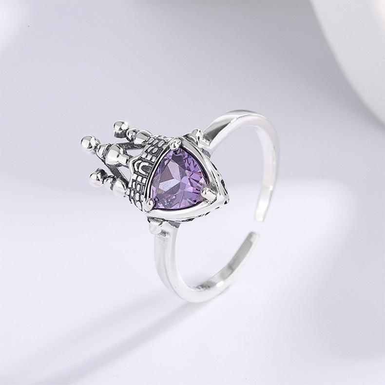 925 Sterling Silver Castle Love Ring for Christmas 2023 | 925 Sterling Silver Castle Love Ring - undefined | 925 Sterling Silver Castle Love Ring, 925 Sterling Silver Crown Ring, Angel Wing Crown Ring, Love Crown Women Ring | From Hunny Life | hunnylife.com