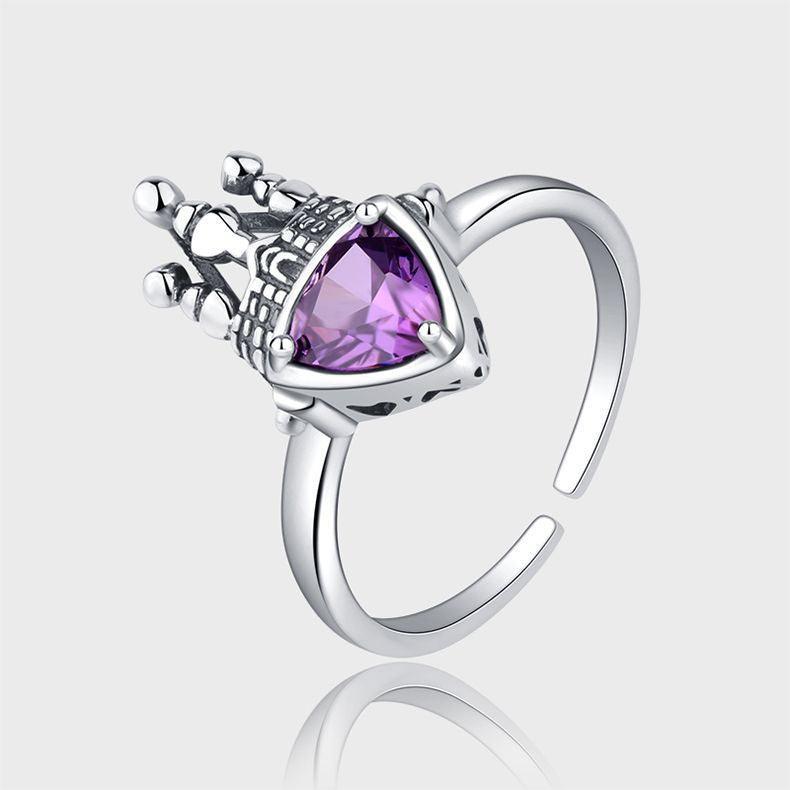 925 Sterling Silver Castle Love Ring in 2023 | 925 Sterling Silver Castle Love Ring - undefined | 925 Sterling Silver Castle Love Ring, 925 Sterling Silver Crown Ring, Angel Wing Crown Ring, Love Crown Women Ring | From Hunny Life | hunnylife.com