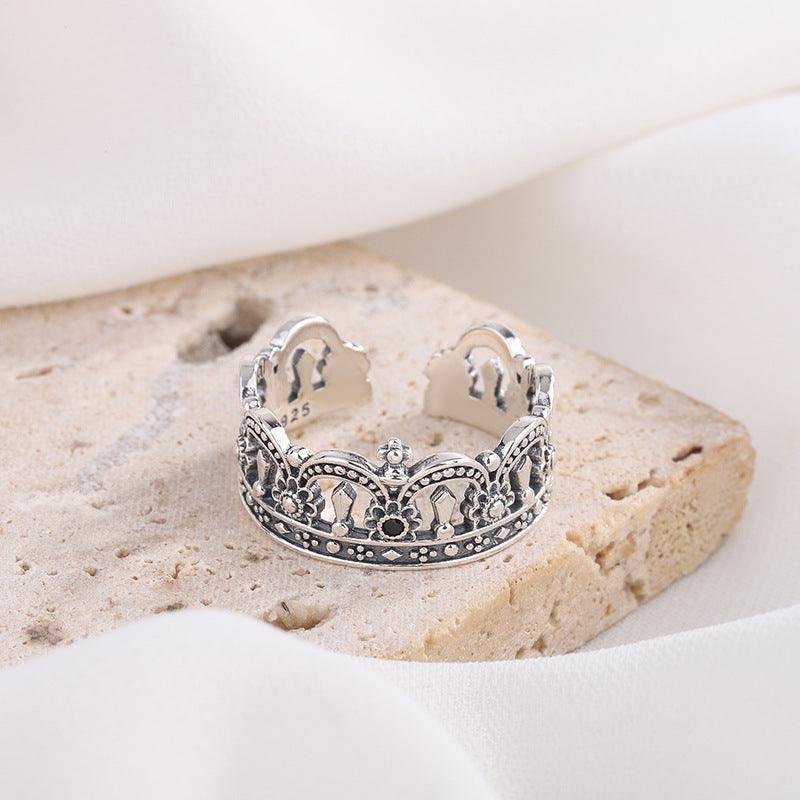 925 Sterling Silver Crown Opening Ring For Women for Christmas 2023 | 925 Sterling Silver Crown Opening Ring For Women - undefined | 925 Sterling Silver Crown Ring, Crown Opening Ring For Women, cute ring, Sterling Silver s925 cute Ring | From Hunny Life | hunnylife.com