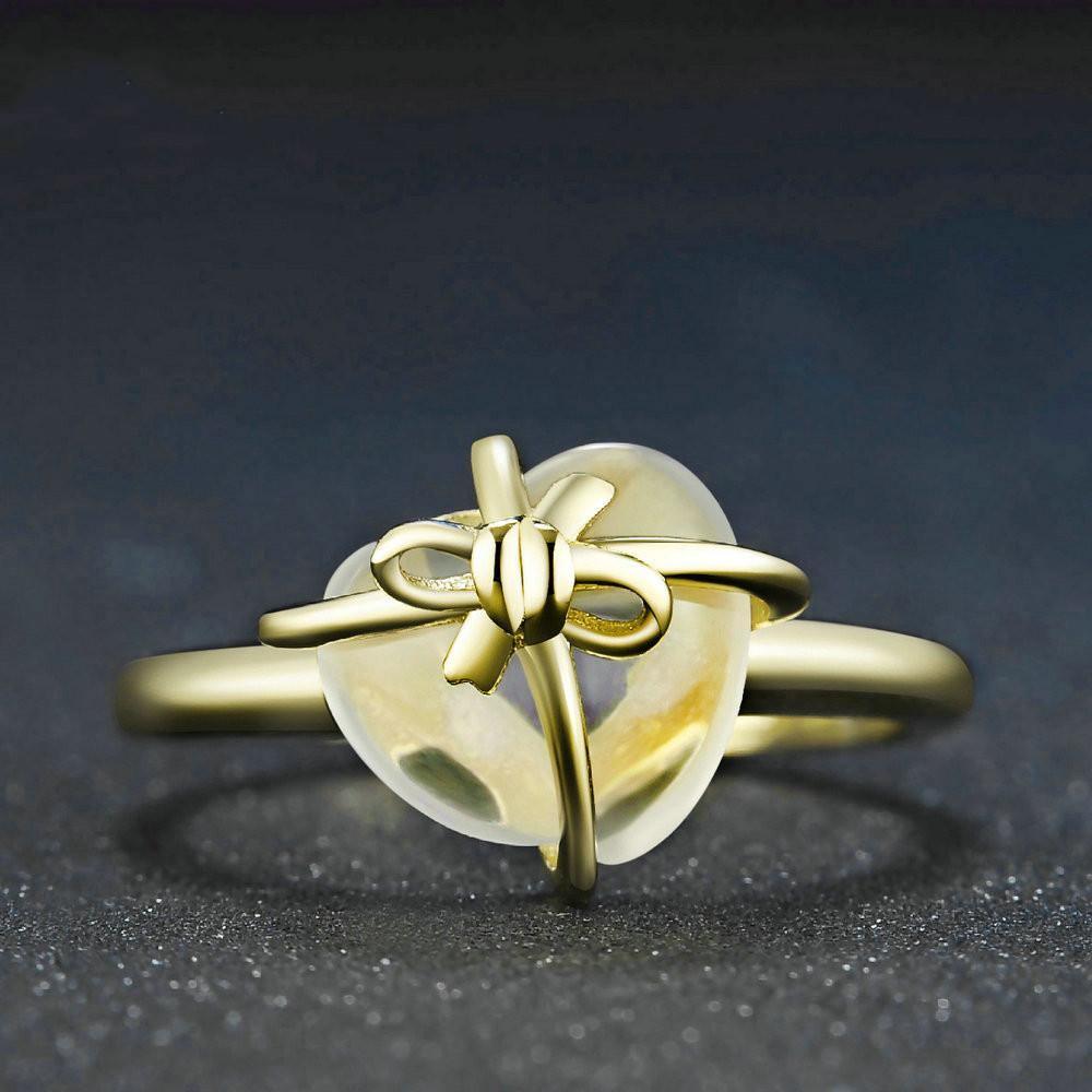 925 sterling silver lemon crystal love bow ring jewelry for Christmas 2023 | 925 sterling silver lemon crystal love bow ring jewelry - undefined | 925 sterling silver lemon crystal love bow ring jewelry, gift, gift ideas, rings | From Hunny Life | hunnylife.com