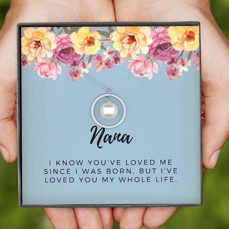 Aesthetic Pearl Pendant Necklace Gift To My Nana in 2023 | Aesthetic Pearl Pendant Necklace Gift To My Nana - undefined | mom gift, Mom Necklace, necklace for mom, Pendant Necklace Gift To My Nana | From Hunny Life | hunnylife.com