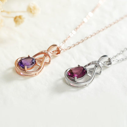 Amethyst S925 Silver Inlaid Pendant Necklace for Christmas 2023 | Amethyst S925 Silver Inlaid Pendant Necklace - undefined | Amethyst Inlaid Pendant, luxury necklace, Rose Gold Necklaces, S925 Silver Inlaid Pendant Necklace | From Hunny Life | hunnylife.com