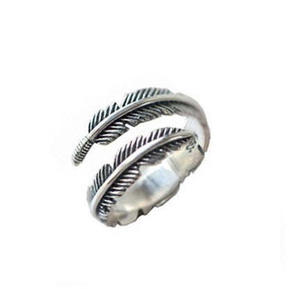 Antique Feather 925 Sterling Silver Ring for Christmas 2023 | Antique Feather 925 Sterling Silver Ring - undefined | Antique Feather Ring 925 Sterling Silver | From Hunny Life | hunnylife.com