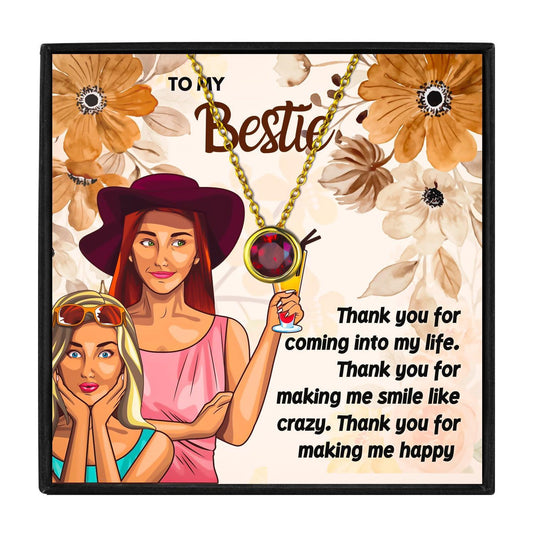 Best Friend Necklace with Birthstone for Christmas 2023 | Best Friend Necklace with Birthstone - undefined | Best Friend Birthstone Jewelry, bestie necklaces, Birthstone Bff, cute friendship necklaces, Friendship Necklace, friendship necklaces for 2, matching best friend necklaces | From Hunny Life | hunnylife.com