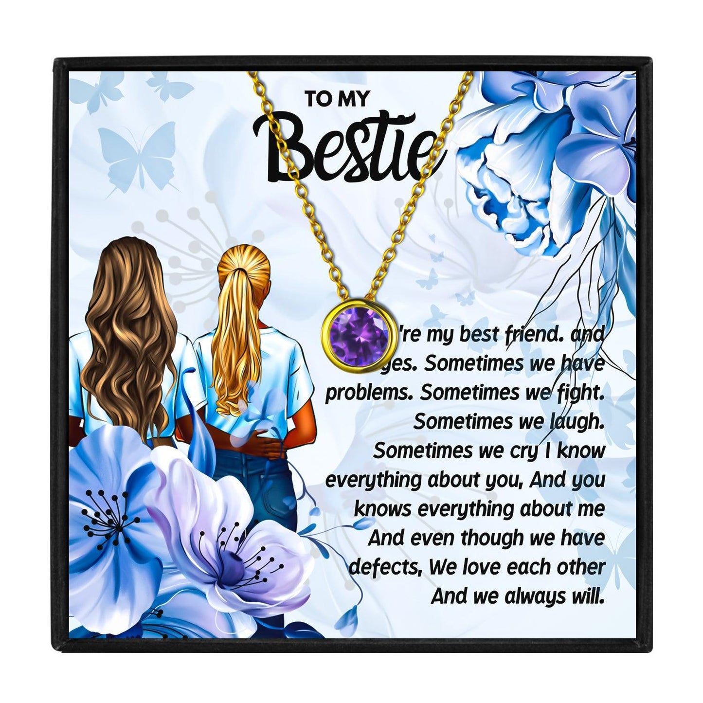 Birth Month Necklace For Best Friend for Christmas 2023 | Birth Month Necklace For Best Friend - undefined | Best Friend Birthstone Jewelry, bestie necklaces, Birthstone Bff, cute friendship necklaces, Friendship Necklace, friendship necklaces for 2, matching best friend necklaces | From Hunny Life | hunnylife.com
