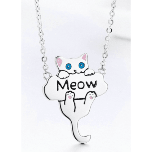 Cat S925 Sterling Silver Necklace for Christmas 2023 | Cat S925 Sterling Silver Necklace - undefined | Cat S925 Sterling Silver Necklace, necklaces, other necklace | From Hunny Life | hunnylife.com