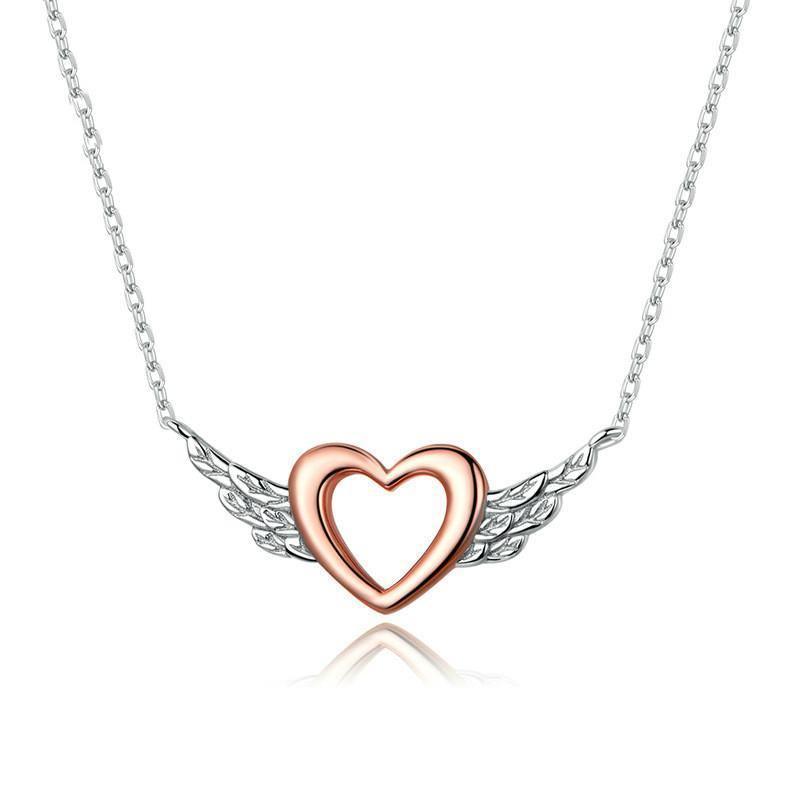 Charm Love Wings Rose Gold Necklace for Christmas 2023 | Charm Love Wings Rose Gold Necklace - undefined | Charm Love Wings Rose Gold Necklace, Heart Wings Necklace, other necklace | From Hunny Life | hunnylife.com